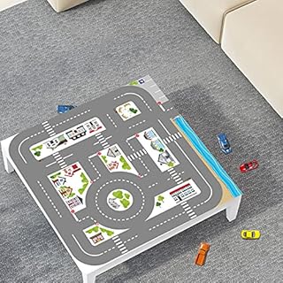 Sticker Adhésif de Décoration Pour Table Basse Ikea Modèle Lack - City - Dimensions 55 x 55 cm