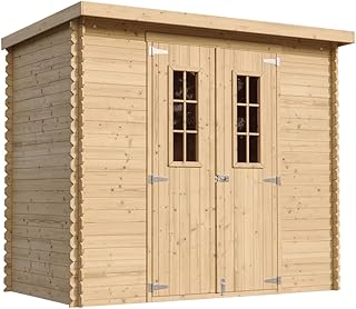 Abri de Jardin en Bois - Stockage extérieur l239xL142xH200cm/2.63 m2 - Petit abri à Outils, Local à vélos - TIMBELA M310 C
