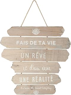 Les tendances déco à adopter pour un intérieur moderne et accueillant Atmosphera - Déco Murale à Suspendre - Bois - 28x3