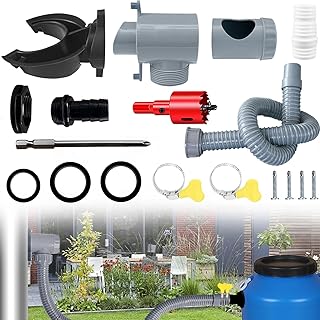 Recuperateur D Eau de Pluie pour Tuyau de Descente Ø 70-110mm, Récupérateur Eau de Pluie pour Toitures Jusqu