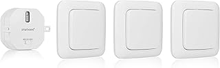 Smartwares Kit domotique Interrupteur sans Fil Plug & Connect - pour Chambre à Coucher - 3 Interrupteurs Simples et 1 Module encastrable - SH4-99567