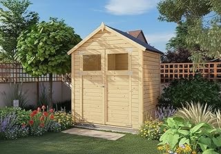 Cabane à Outils Alisha en Bois de la Marque Alpholz | Remise à Outils | abri de Jardin Exterieur | Rectangle, Construction en Panneaux préfabriqués, cabane de Jardin, Toit en bâtière, épaisseur de