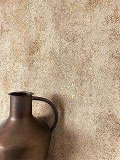 NEWROOM Papier peint Beige Béton Intissé - Moderne Marron Ciment Brillance Industriel