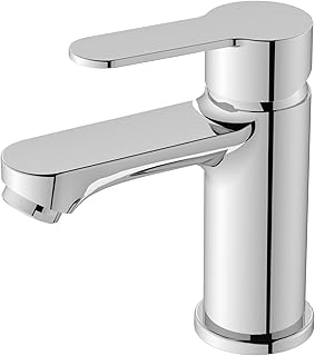 BELZ Mitigeur Lavabo Salle de Bain– Robinet Monocommande, Économie d’Eau et d’Énergie, avec Bec Hauteur 78 mm, Installation Facile, G 3/8 Robinetterie,Chromé