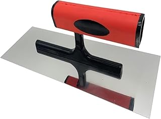 Truelle à ciment, Avec poignée souple, béton, ciment, cloisons sèches, plâtrage, carrelage, maçonnerie, outils manuels de Construction(Rosso,Small)