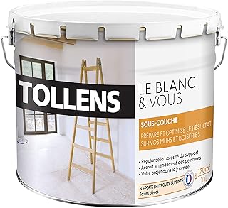 Tollens - Sous Couche - Toutes Pièces -Multi-Supports -Prépare et Optimise Vos Supports - Blanc 10L = 120m2