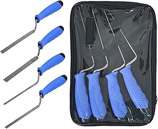 Sghtil Truelle à ciment - Lot de 4 palustres antidérapants pour ciment, outils en béton pour mortier plâtre, débutants, rénovation maison, application stuc