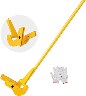 VEVOR Démonte Palette 114,3 cm Arrache Palettes Capacité de Charge 907 kg Acier au Carbone Q235 Outil de Démontage de Palettes en Bois avec Manche 104 cm Paire de Gants pour Démonter Enlever Planches