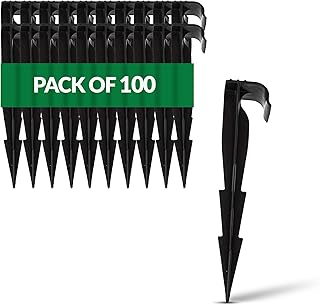 GARDENIX Lot de 100 AquaPEG piquets de Fixation pour Ligne d