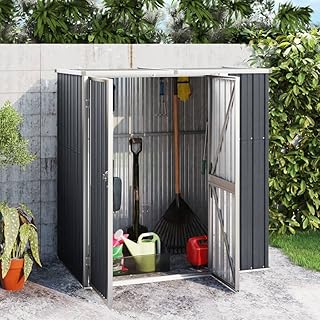 Abri à Outils de Jardin Anthracite 161x89x161cm Acier galvanisé, Maison & Jardin, Pelouses & Jardins, Vie en extérieur, Structures extérieures, Cabanes & abris de Jardin, Anthracite, (Poids 29.62KG)