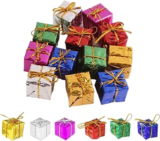 ARYIMYDP 50 pièces Décoration de Noël Boîte Cadeau, Petites Boîtes Cadeaux Noël, Petites Boîtes Cadeaux pour Sapin de Noël, Petits Pendentifs Décoratifs Miniatures pour Petit Sapin, Petit Cadeau