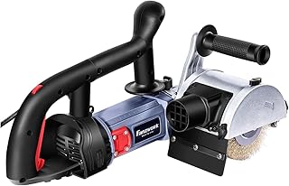 FANZWORK V2 1500W Rénovateur Extérieur avec Aspiration – Pour le satinage, le ponçage et le brossage de toutes les surfaces, avec vitesse réglable, poignée sphérique et brosse en laiton 120×100 mm